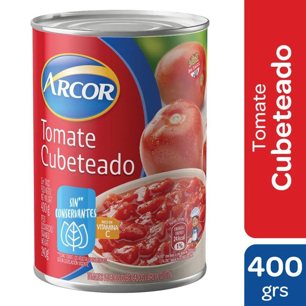 157633-1.jpg Tomate cubeteado Arcor x400g - Imagen 1