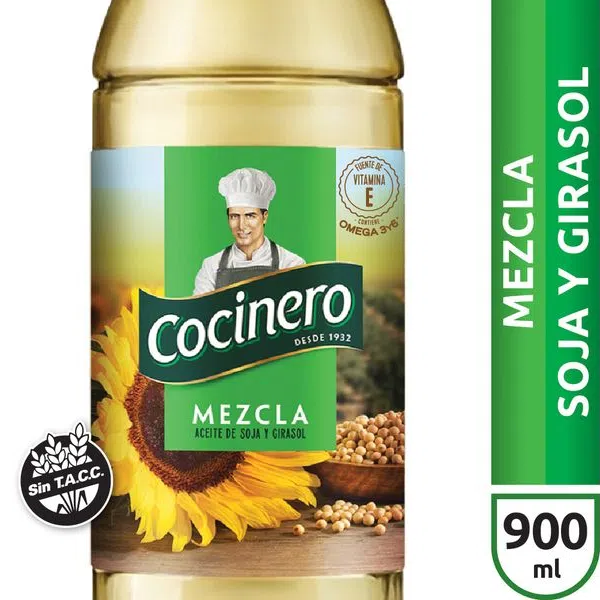 Aceite mezcla Cocinero x900ml
