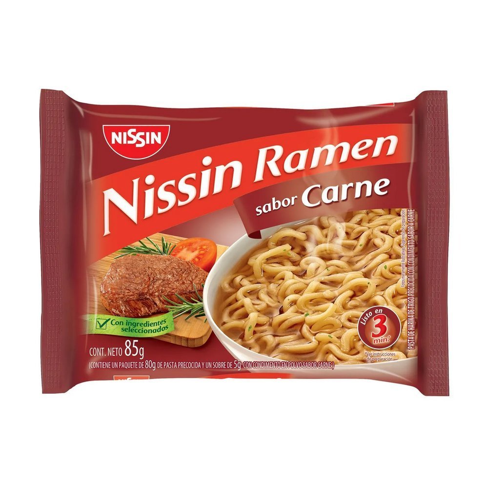 210118-1.jpg Sopa instantanea Nissin ramen carne x85g - Imagen 1