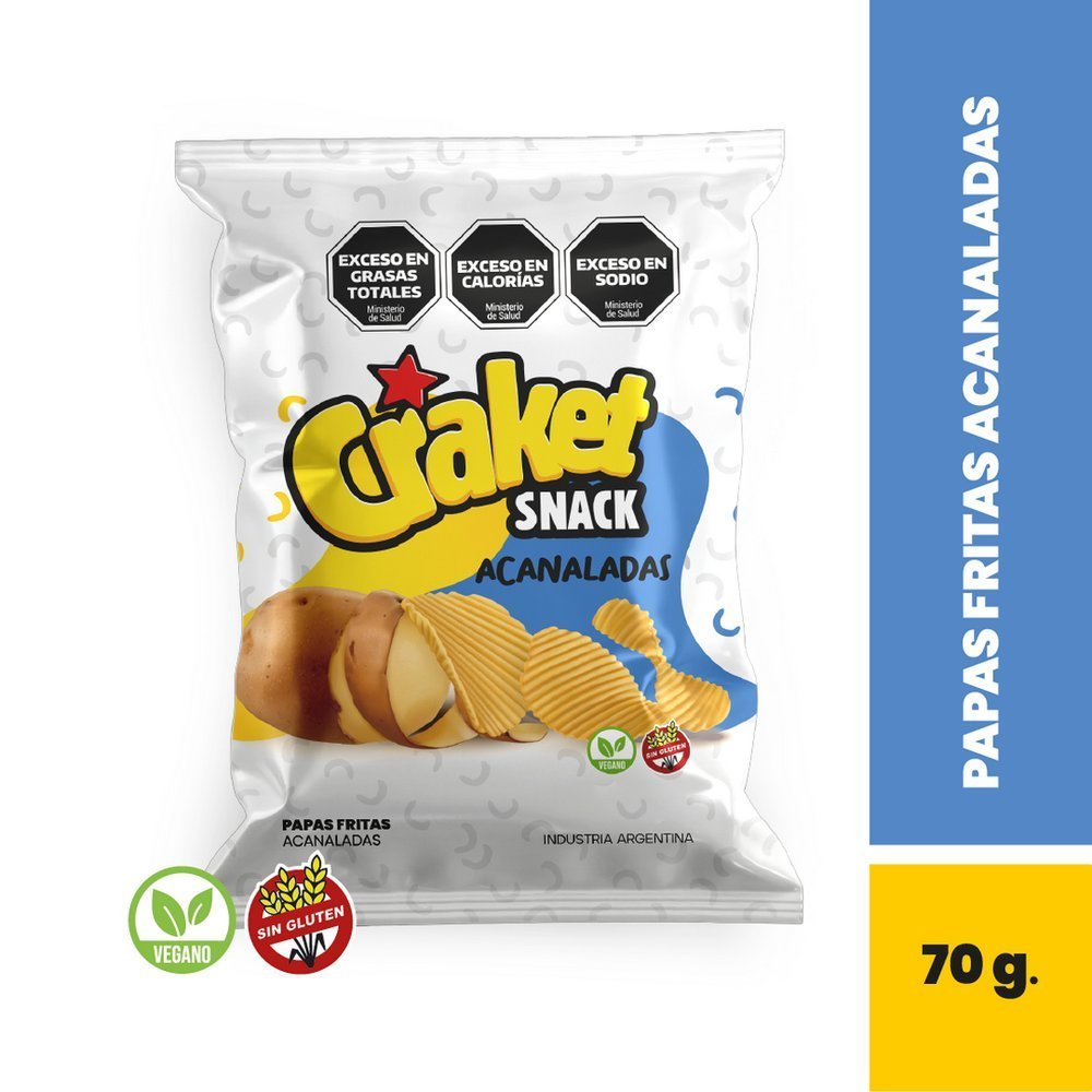 246005-1.jpg Papas fritas acanaladas Craket x70g - Imagen 1