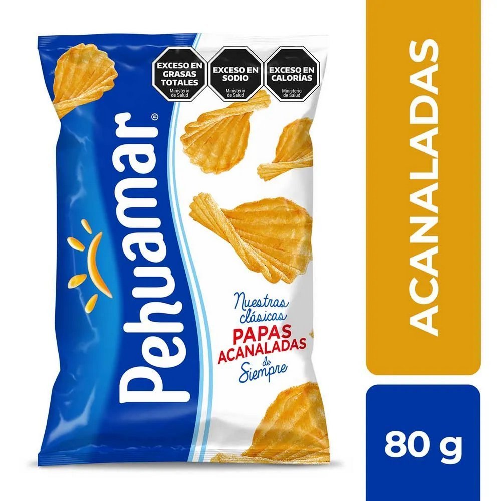254451-1.jpg Papas fritas Pehuamar acanaladas x90g - Imagen 1