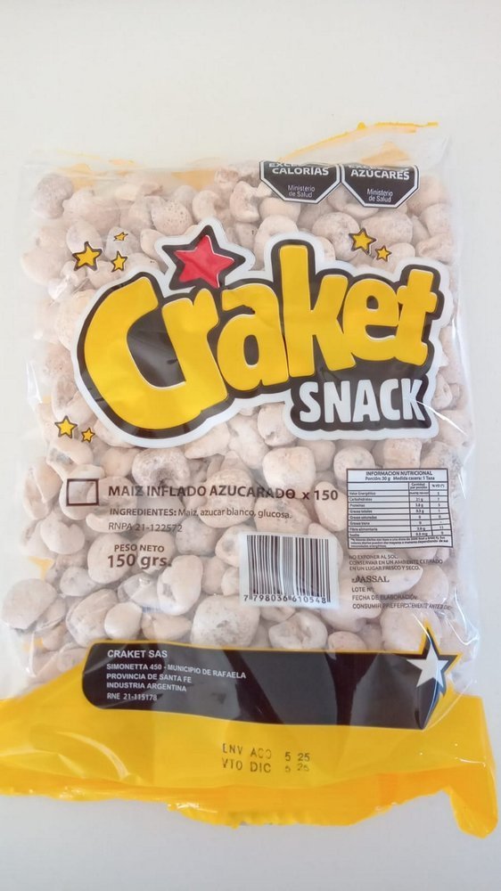 254638-1.jpg Maiz inflado Craket azucarado x150g - Imagen 1