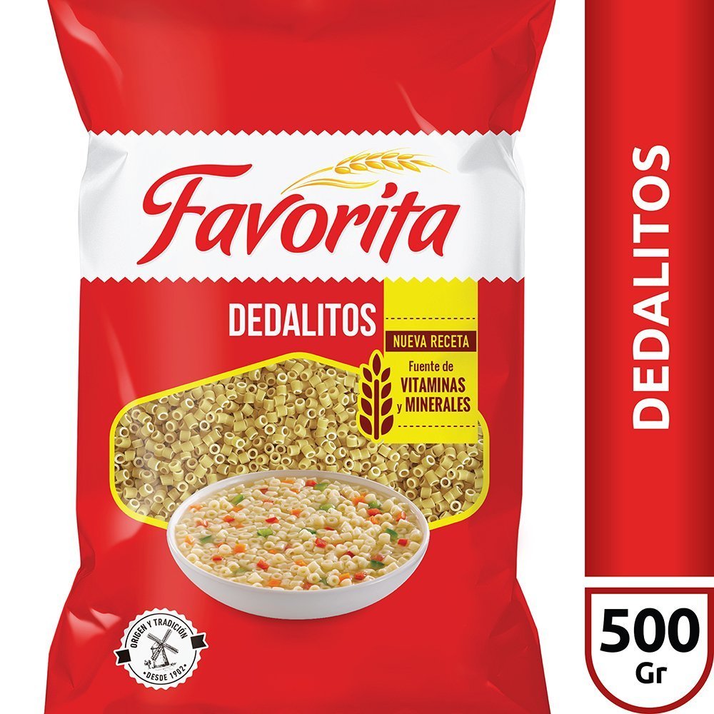263692-1.jpg Fideos favorita dedalitos x500g - Imagen 1