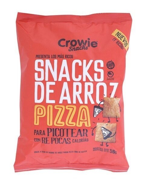 Snack de arroz Crowie pizza x50g