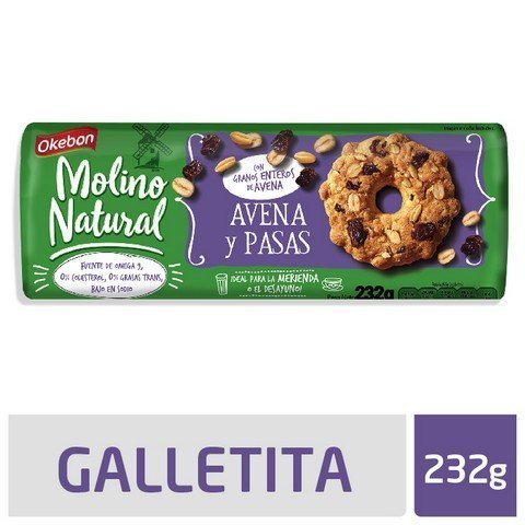 279215-1.jpg Galletitas Mol natural avena y pasas x232g - Imagen 1