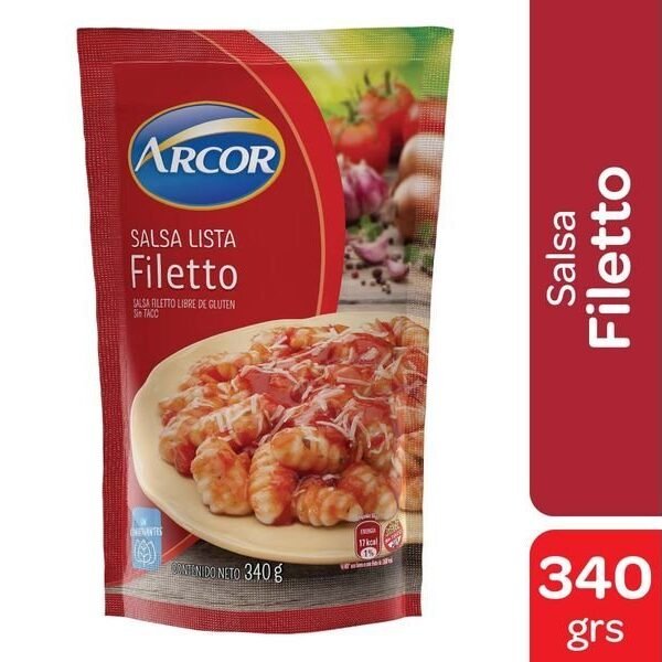 Salsa Arcor Filetto doypack x340g