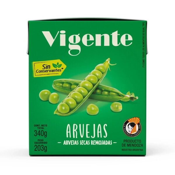 Arvejas secas remojadas Vigente x340g