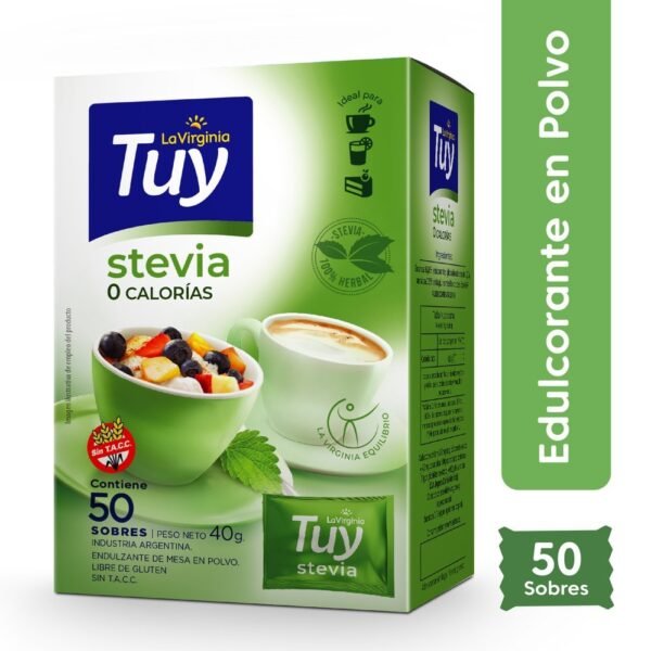 EDULCORANTE TUY STEVIA POLVO X50 SOBRES