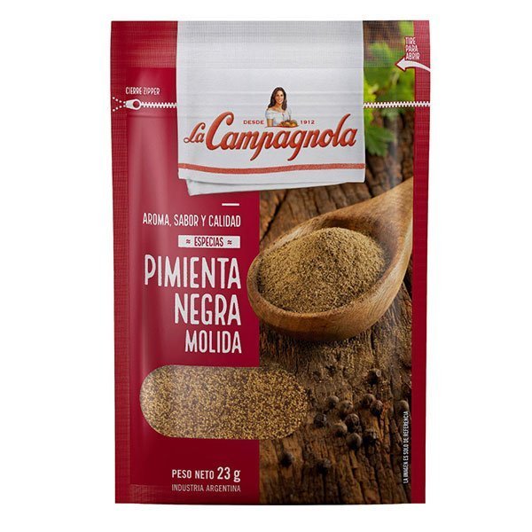 295588-1.jpg Pimienta negra molida La Campagnola x23g - Imagen 1