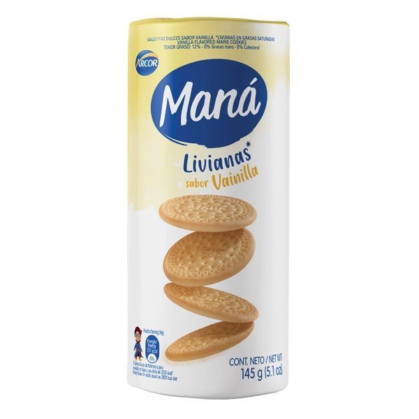 296622-1.jpg GALLETITAS MANA LIVIANA VAINILLA X145G - Imagen 1