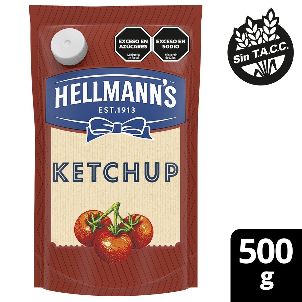 299312-1.jpg Ketchup Hellmanns doy pack x500g - Imagen 1