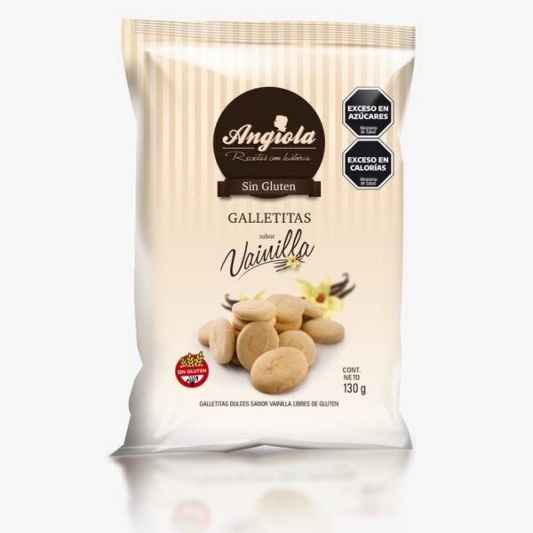 Galletitas Angiola bajas en gluten vainilla x130g