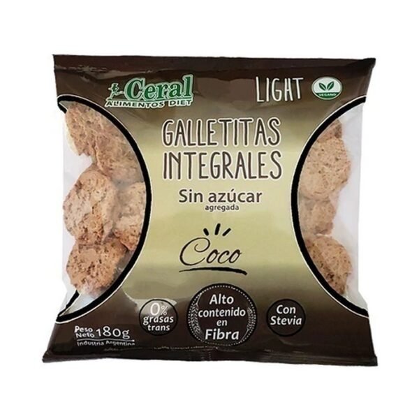 Galletitas integrales Ceral coco x180g