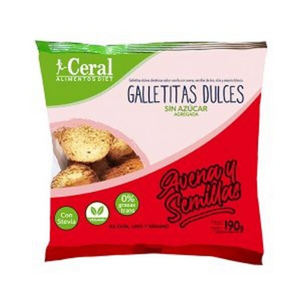 Galletitas integrales semillas/avena Ceral x180g