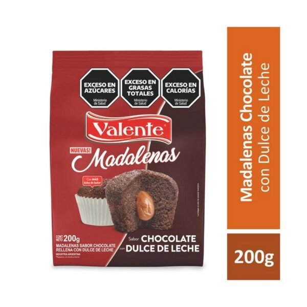 Magdalenas Chocolate Dulce de Leche Valente x180g