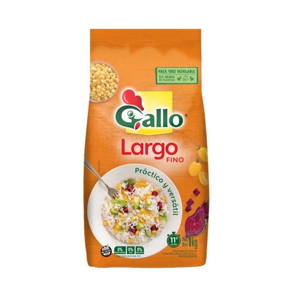 302052-1.jpg arroz gallo largo fino x1kg - Imagen 1