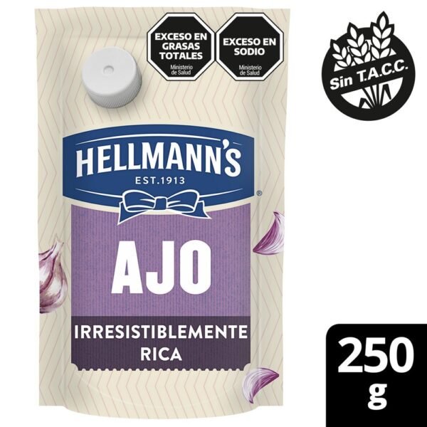 Mayonesa Hellmanns ajo doy pack x250