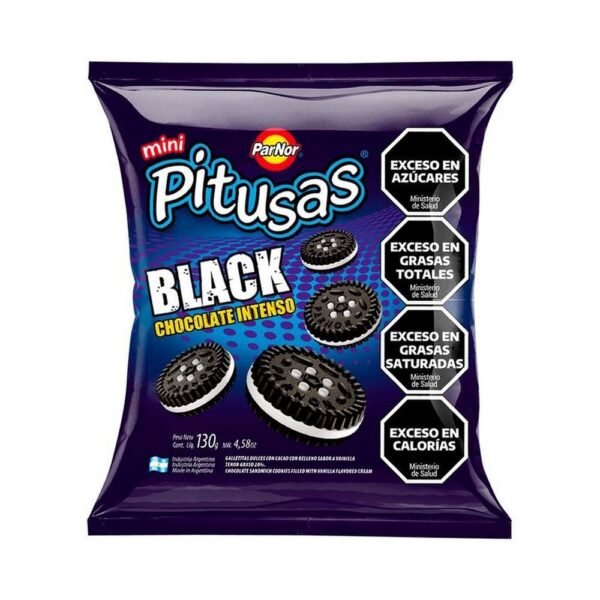 Mini galletitas Pitusas Black Parnor x130g