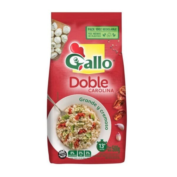 arroz gallo doble c/bolsax500g