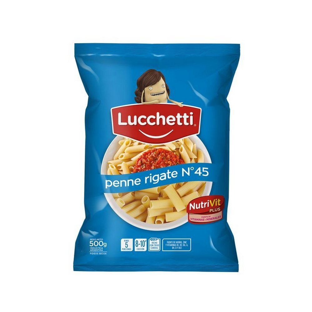 304906-1.jpg Fideos lucchetti penne rigate n45 x500g - Imagen 1