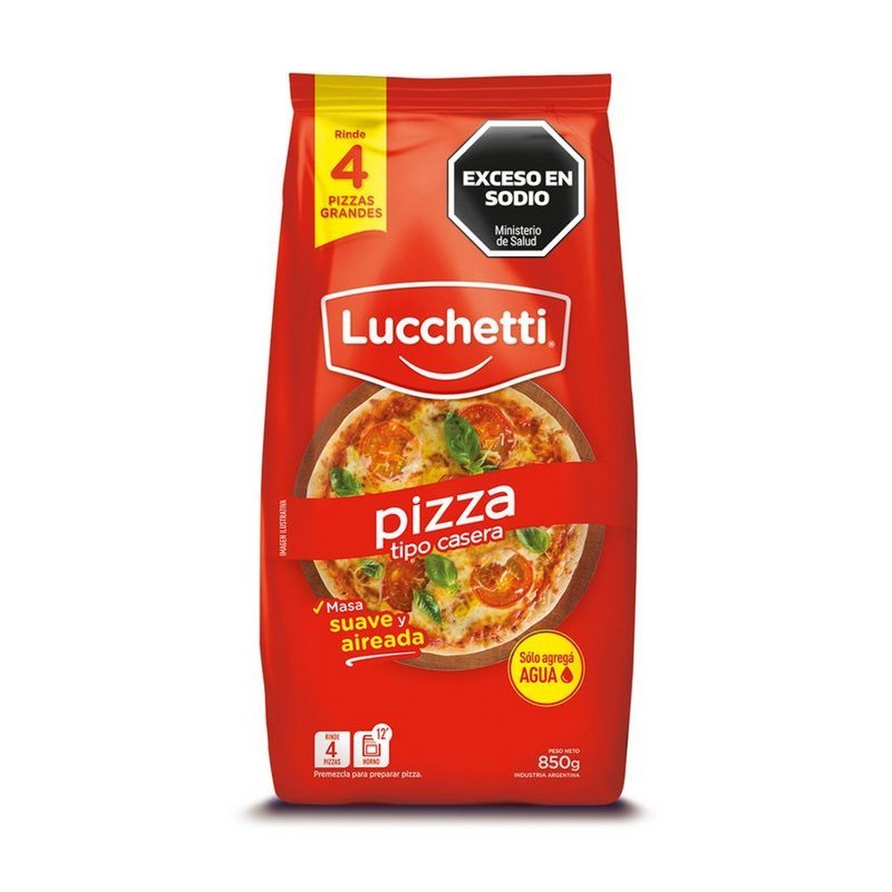 304912-1.jpg Premezcla pizza Lucchetti x850g - Imagen 1