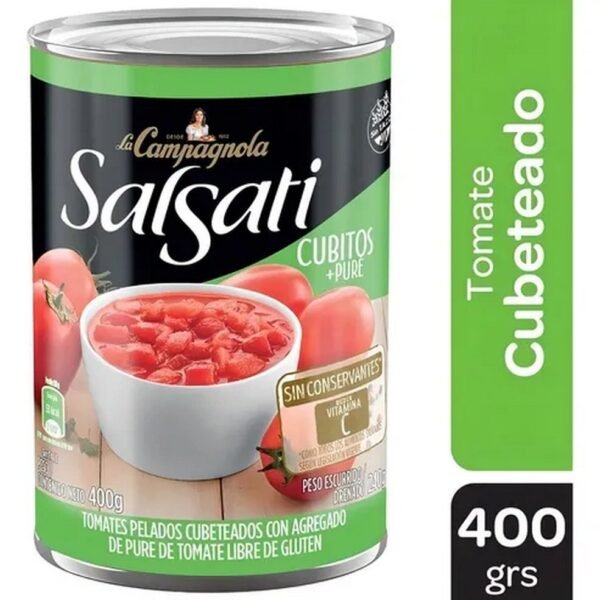 Tomate cubeteado Salsati x400g