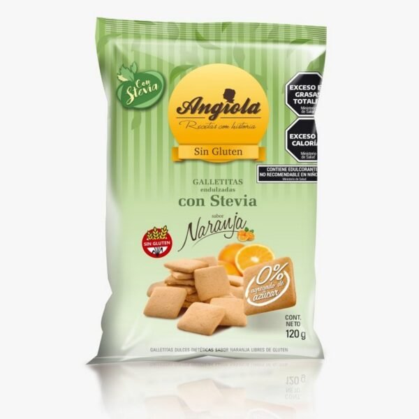 Galletas Angiola sin azucar sin tacc naranja x120g