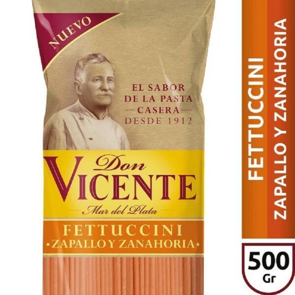 FIDEOS DON VICENTE FETUCCINI ZAPALLO y ZAN. X500g
