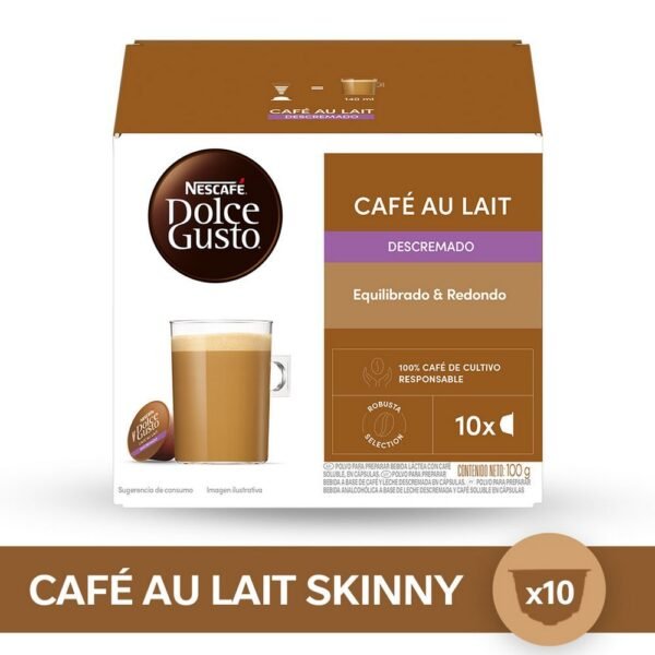 Capsulas Nescafe Dolce Gusto cafe au lait x10u