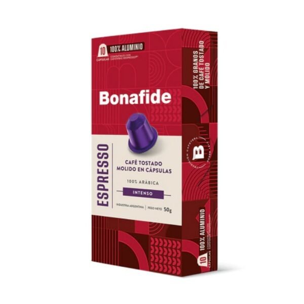 Capsulas Bonafide espresso Nespresso x10u