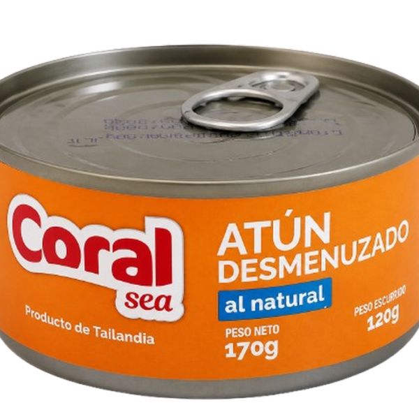 Atun desmenuzado natural Coral Sea x170g