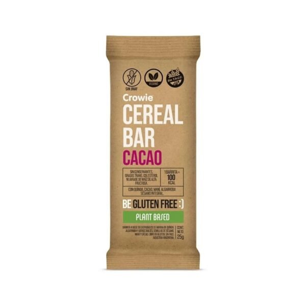 Barra de cereal Crowie cacao x25g