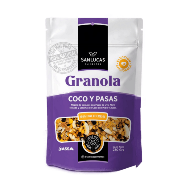 Granola Sin Lucas coco y pasas x230g
