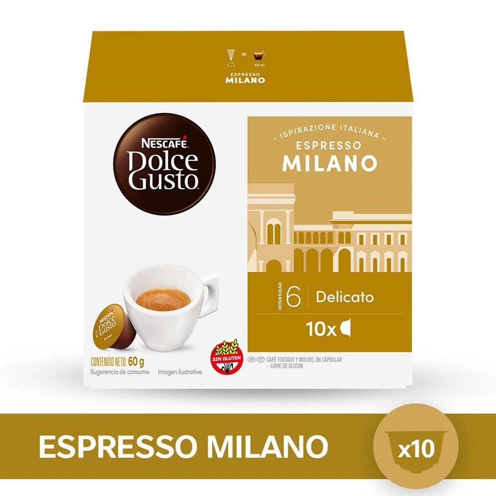 321880-1.jpg Cafe en capsulas Nescafe Dolce Gusto Milano x10u - Imagen 1