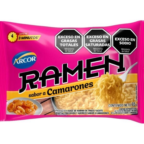Sopa instantanea Arcor ramen camarones x65g