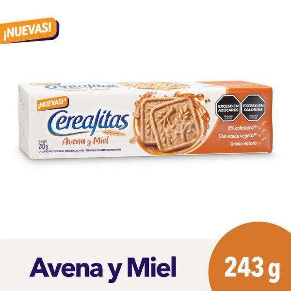 Galletitas Cerealitas avena y miel x243g