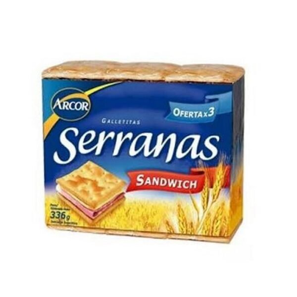 Galletitas Serranas Arcor sandwich x324g